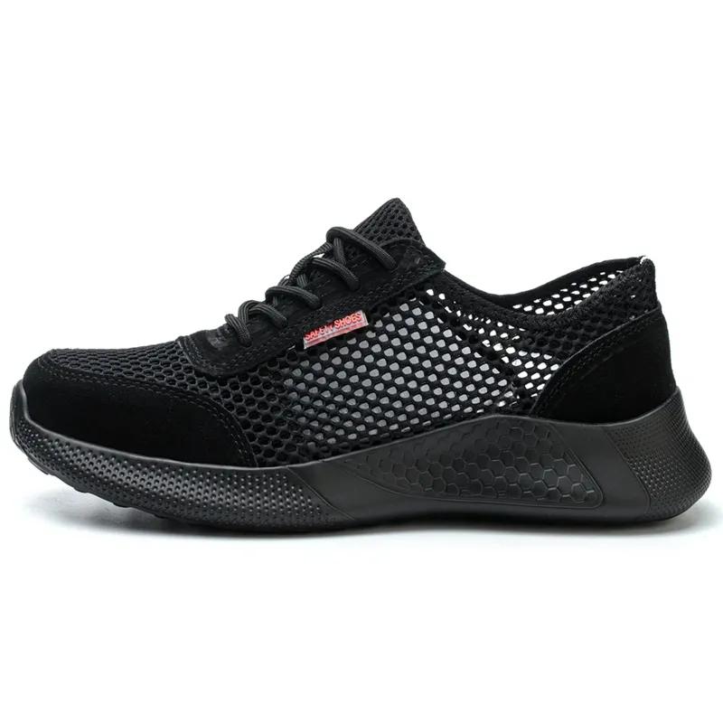 Летняя мужская дышащая рабочая обувь Защитная обувь Легкие защитные кроссовки Защитная обувь со стальным носком Мужские ботинки с защитой от проколов