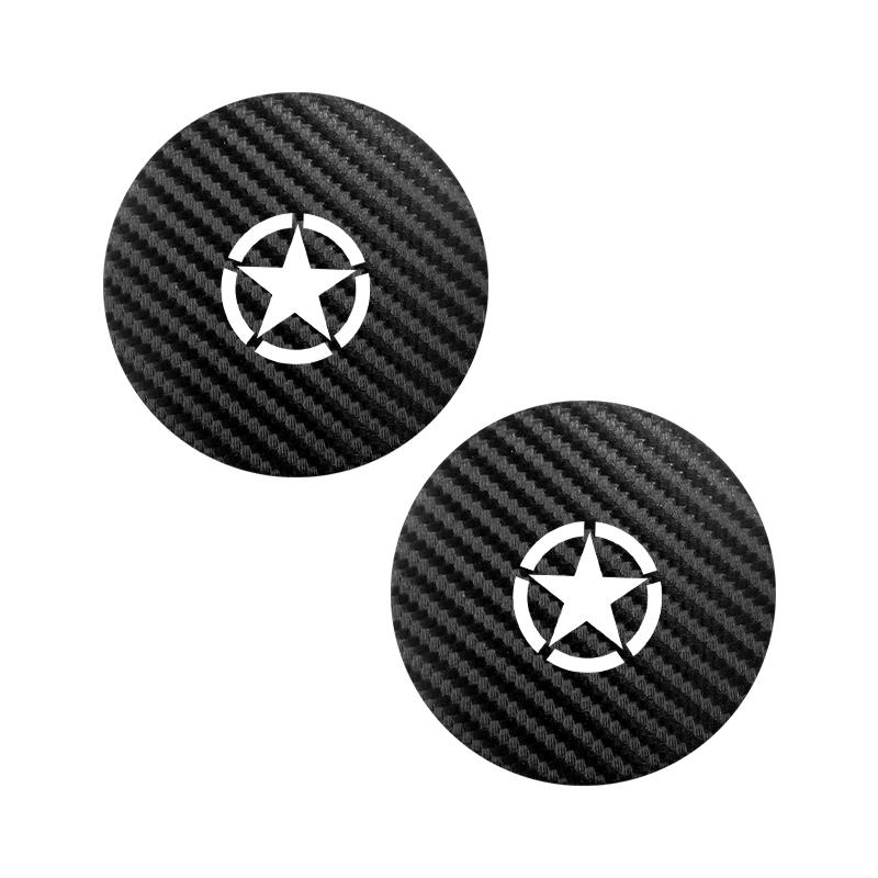 AKU3 2Pcs Car Logo Anti Slip Anti-noise Coaster Pad Auto Accessories For Jeep Grand Liberty Cherokee Wrangler JK Gladiator Compass Re
