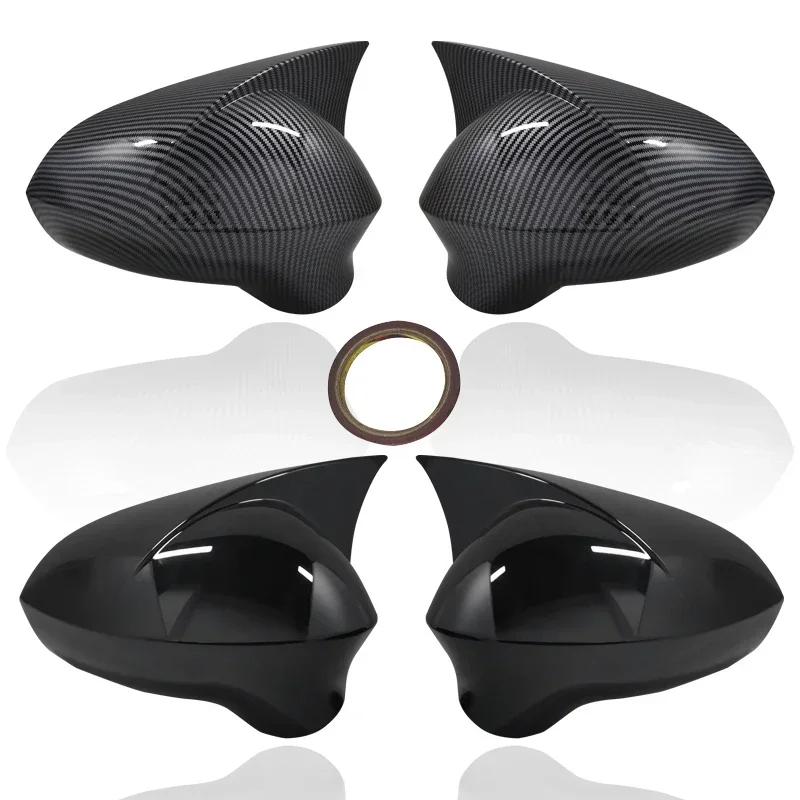 Добавьте боковые крышки зеркал заднего вида черного цвета с карбоновым эффектом для Seat Leon MK2 1P facelift / Ibiza MK4 6J Exeo 3R 2008-2017