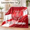 Custom Text Flannel Blanket Hull KR Print Warm Cozy Blanket Home Sofa Bedding