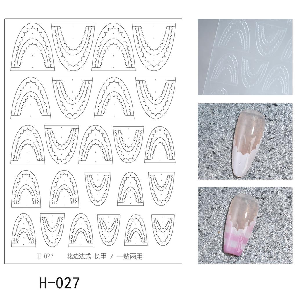 Многофункциональные полые кружевные французские наклейки для ногтей, самоклеящиеся слайдеры, наклейки для нейл-арта, украшения, инструменты для DIY омбре дизайна ногтей