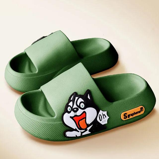 Женские тапочки на толстой подошве 5 см, милые наклейки принцессы, пляжные домашние сандалии для ванной комнаты, новые летние шлепанцы для пар, крутая обувь