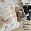 3 Pairs Pack Fuzzy Thigh-High Leg Warmers for Women - Soft, Stretchy, and Warm Polyester and Spandex Knit Fabric, Chic Korean Style, Versatile Autumn