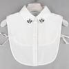 Pearl Detachable Collar Women Crystal Diamond Chiffon Shirt False Fake Collar Women Removable Peto Mujer Chemisier Faux Cols Tie