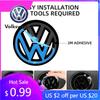 VEMZG1 For VW Volkswagen Jetta MK5 Golf fashion Car ABS Plastic Steering Wheel Logo Circle Trim Sticker For Volkswagen VW Golf Polo Jet