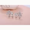 Design Sense Cold Wind Small Lock Fashion Zirconia Sparkling Classic Stud Earrings for Women Dazzling Female Elegant Accessories Timeless Jewelry