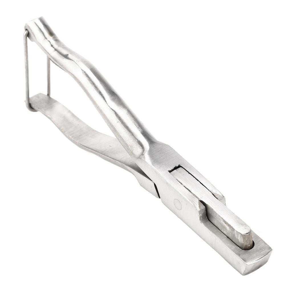 Щипцы для ушных бирок свиней, нержавеющая сталь, вырубатель ушей животных с безопасной пряжкой для крупного рогатого скота, овец, коз