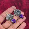 Purple Copper Turquoise Earrings, 925 Solid Sterling Silver Jewelry, Gemstone Earrings, Gift For Her Handmade Dainty Jewelry
