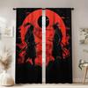 2 шт. штор с японским самурайским принтом, подходят для украшения спальни, гостиной, кухни, домашнего декора, украшения окна