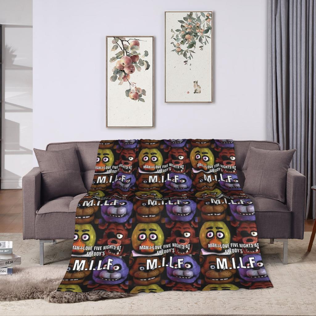 FNAF At Freddys Blanket Fleece Spring Autumn  Multi-function Ultra-Soft Throw Blanket for Sofa Travel Bedding Throws