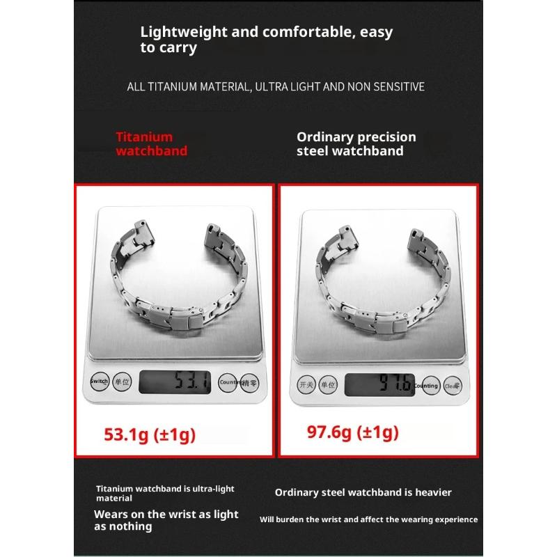 Для Casio Prorek prw-6600 prg-650 Титановый металлический ремешок для часов PRW-30/50/60/70YT prw-6900/6800 Браслет Цепочка для часов из титанового сплава