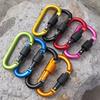10pcs Carabiner Hooks Outdoor Travel Camping Buckle Clip Aluminum Alloy Survival Snap Hook Gear.