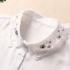 Versatile Organza Fake Collar Women'S Chiffon Fake Collar Season Sweater Decorative Collar Black And White Fake Shirt Collar