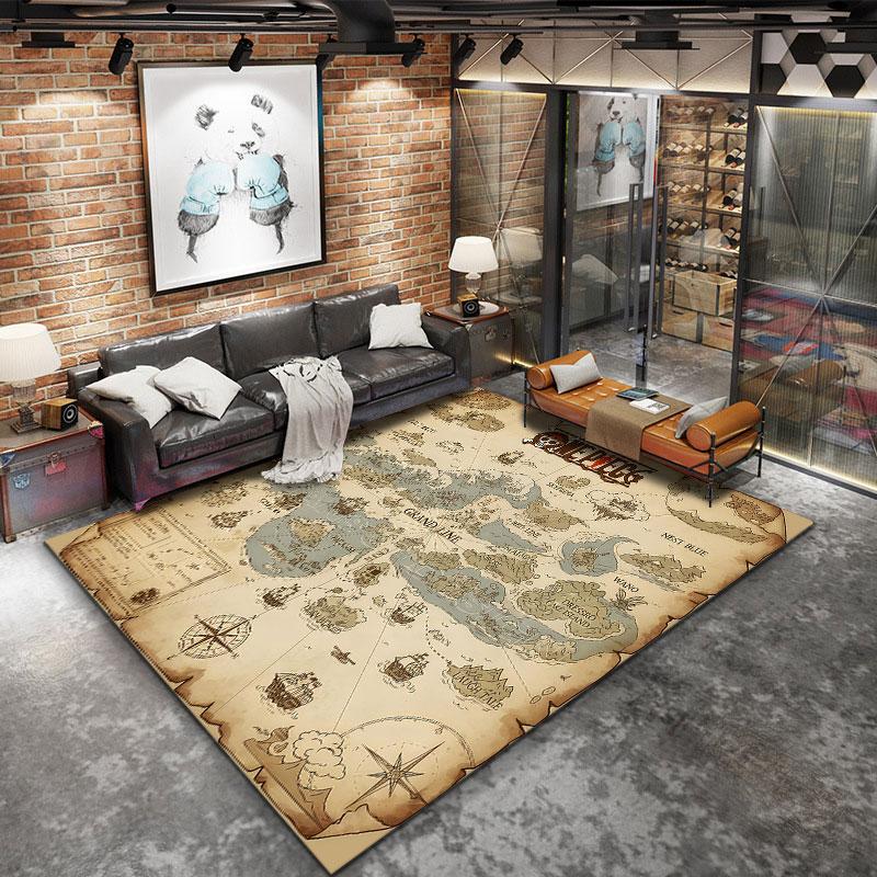 One Piece Map Carpet Rug For Living Room Bedroom Home Sofa Decoration Kids Play Nonslip Floor Mat
