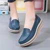 Spring Autumn Women Loafers Flats Ladies Genuine Leather Moccasins Fall Slip-on Casual Round Toe Handmade Platform Shoes