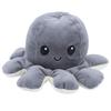 Octopus Plush Doll Reversible Stuffed DoubleSided Flip Animal Lovely Baby Toys(GrayBeiges )