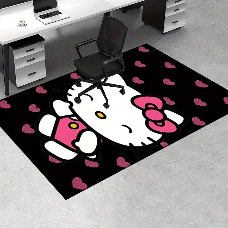 1 шт. Sanrio Hello Kitty Ковер для офиса с принтом русалки Прямоугольный коврик под стол, Идеальный декор для гостиной, спальни, кухни, Нескользящий пол