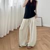 Cotton and Linen Pants Pink Pants for Women New Style Drooping Thin Cool Pants Air Pants Linen Wide-leg Pants
