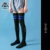 Trendy Over-the-Knee Compression Socks for Fitness, Yoga, Aerobics & Running - Stylish Two-Bar Design