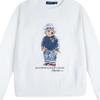 Polo Ralph Lauren Круглый вырез с рисунком медведя Флисовая толстовка Женская толстовка Белая 211769528-001