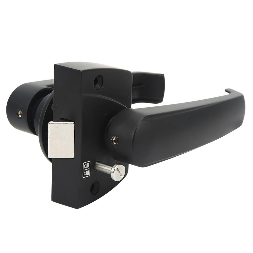 Bathroom Restroom Privacy Lock Entry Lever Lock Aluminum Alloy Matte Black for RV Boat Ship