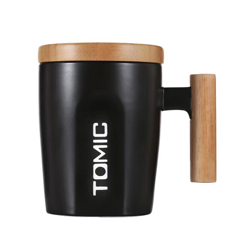 Керамическая кружка TOMIC TCL1329 с деревянной ручкой и крышкой