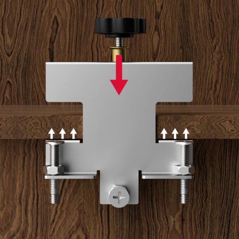 Cabinet Door Panel Mounting Jig Adjustable Cabinet Install Tool Door Panel Positioning Fixture for Most Cabinet Door