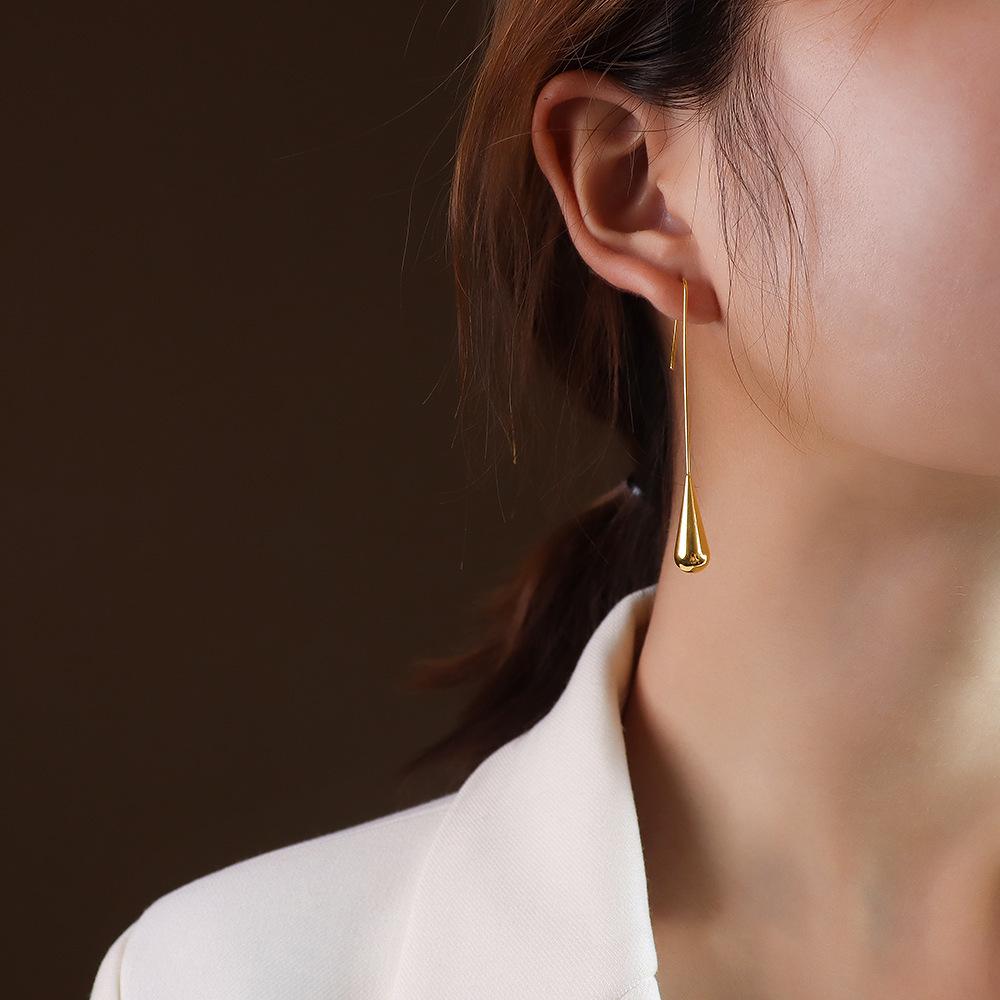 Универсальные серьги-капли в европейском и американском минималистичном стиле для женщин
