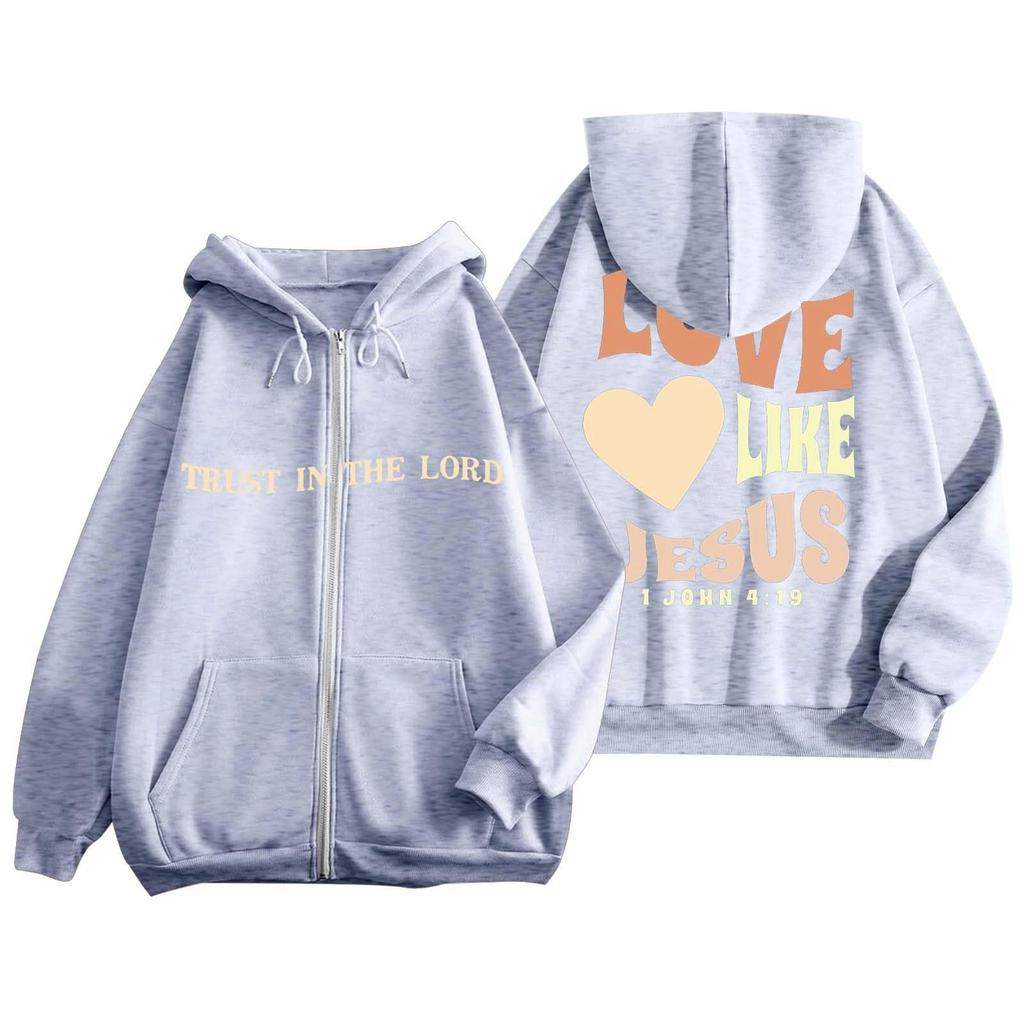 Женская модная повседневная куртка с длинными рукавами и принтом на молнии с капюшоном