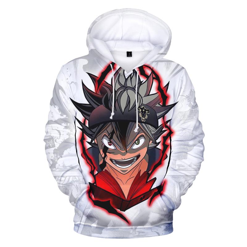 Горячая толстовка с капюшоном Black Clover 3D Print для мужчин/женщин, унисекс, Harajuku, крутые толстовки для мальчиков/девочек, аниме-пуловер Asta Plussize