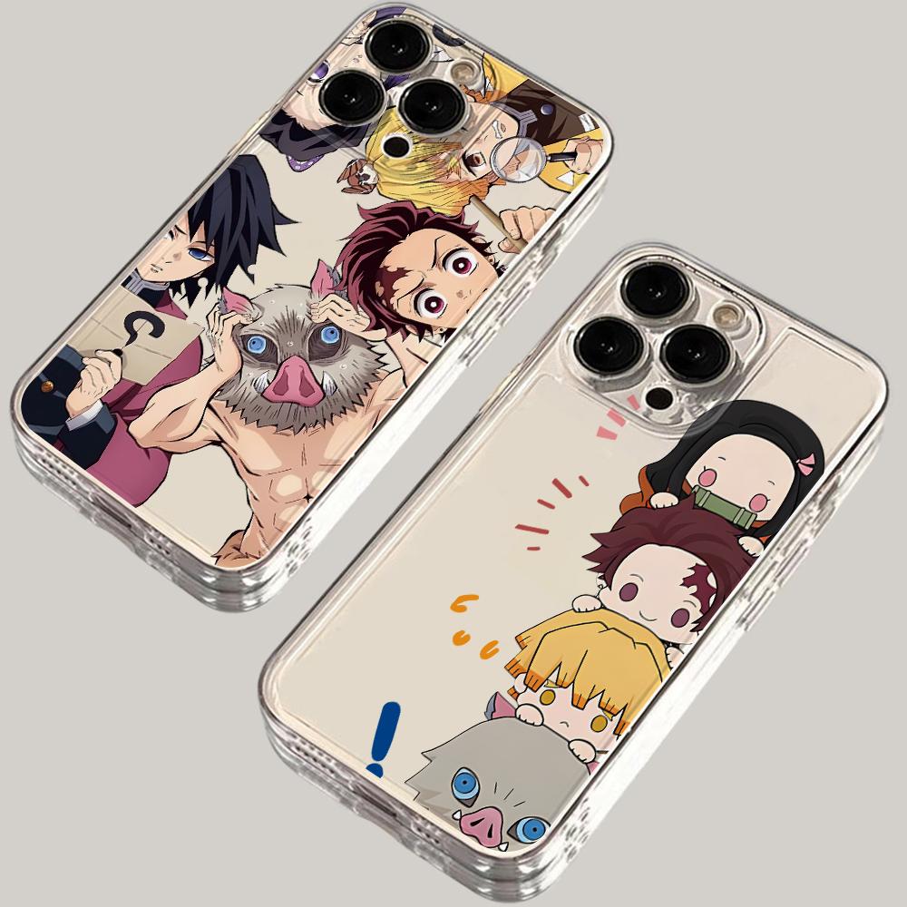 Cute D-Demons S-Slayers Phone Case for iPhone 17 Air 16 15 14 Plus 13 12 11 Pro Max X Xs XR 8 e Soft TPU Transparent Cover