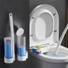 Wall-Mounted Self-Cleaning Toilet Brush Set with Replaceable Head