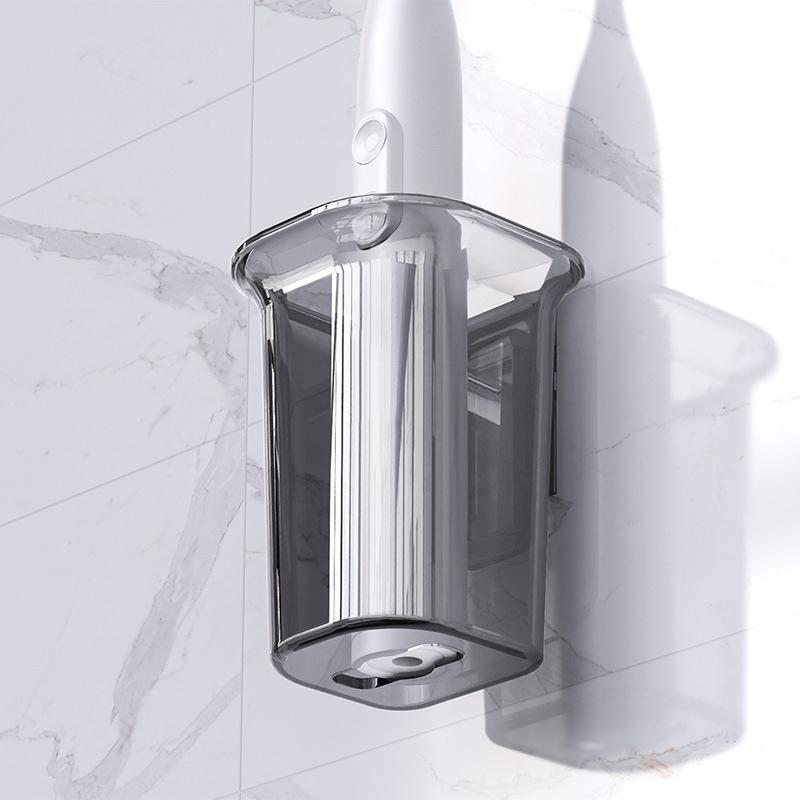 Настенный держатель для зубных щеток с крышкой, самоклеящийся держатель для зубных щеток, для общежитий, ванных комнат и душа, вмещает