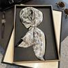 Luxury Brand 100% Natural Silk Scarf Women Design Small Square Shawl Hair Ribbon Headband Fashion Neckerchief Bandana
