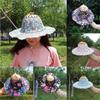 Wide Brim Fan Hat Women Bamboo Silk Portable Sunscreen Cap  Durable