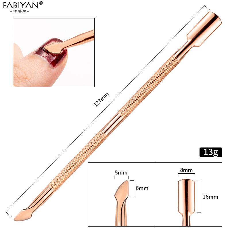 Двусторонний Толкатель для кутикулы из нержавеющей стали, 1 шт., средство для удаления омертвевшей кожи для педикюра, маникюра, очиститель для ногтей, инструмент для ухода