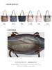 Contrasting color tote bag women's large-capacity 2025 new summer versatile casual shoulder bag, high-end sense work commuter bag