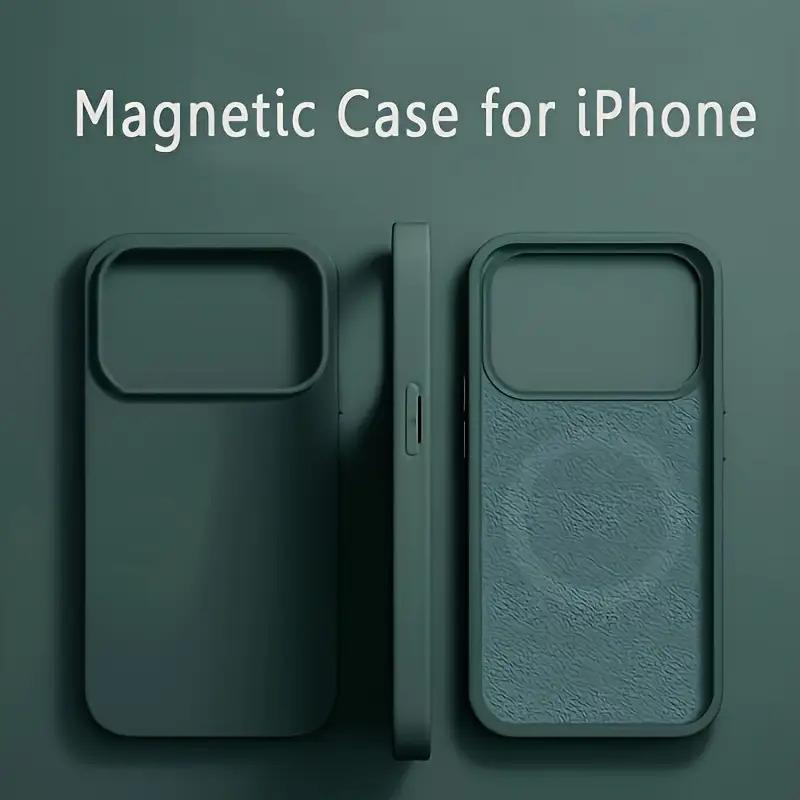 Магнитный противоударный чехол из жидкого силикона для iPhone 17 Air 16 15 14 13 12 11 Pro Max Для Magsafe Беспроводная зарядка Обложка
