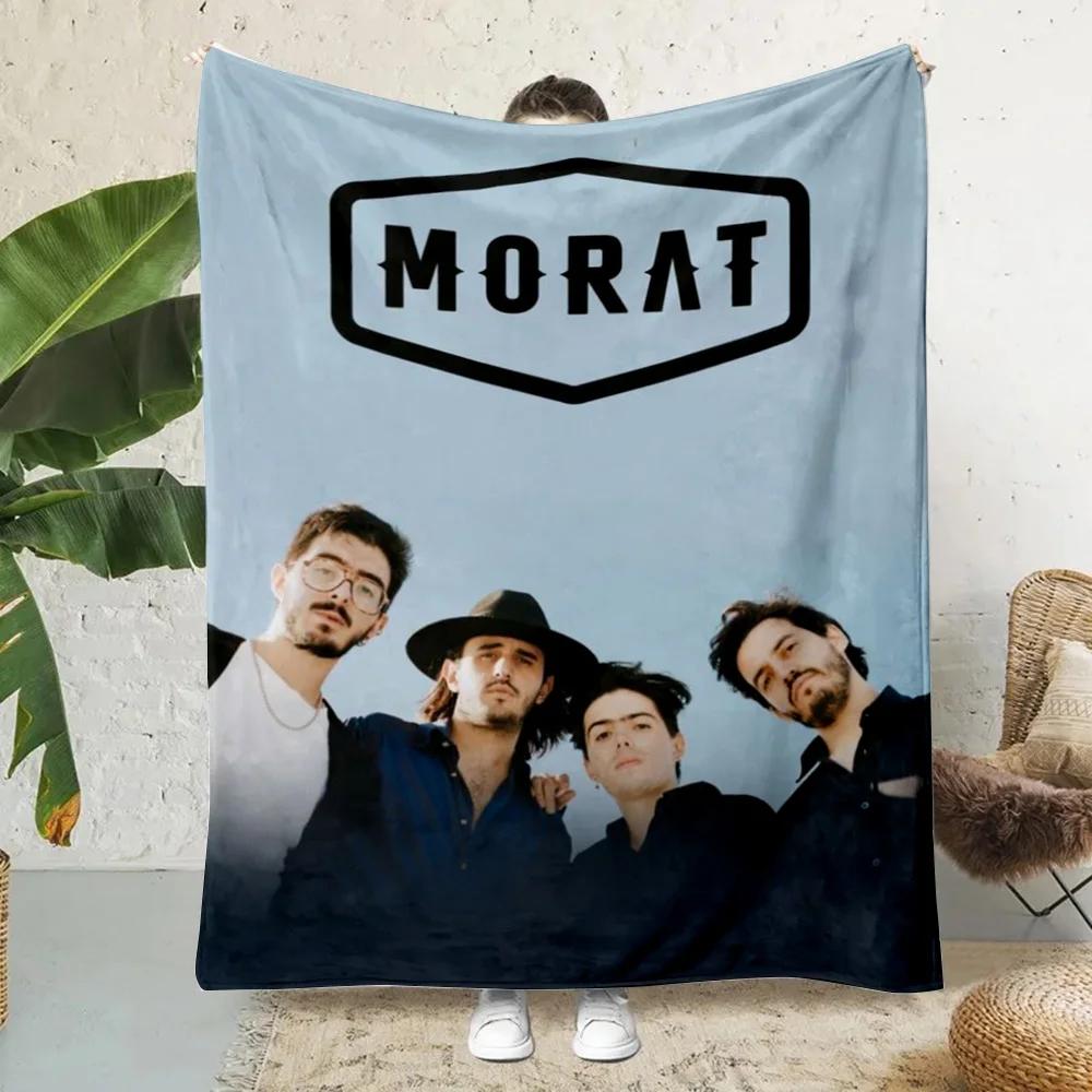 Плед с принтом музыкальной группы Morat Пледы для пикника Теплый плед Мягкий и удобный плед Для дома, путешествий, подарок на день рождения