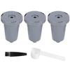 3PCS Refillable Coffee Capsule Reusable Coffee Filter Cup with Brush Spoon Set Fit for Keurig