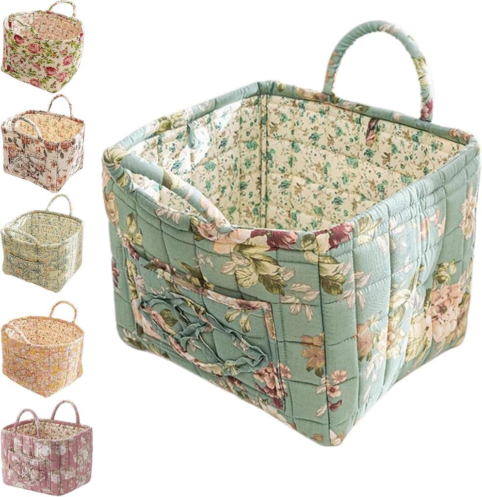 Корзина для хранения ткани в стиле бохо, цветочные корзины для белья, декоративные корзины большой вместимости, переносная складная сумка для хранения одежды и всякой всячины