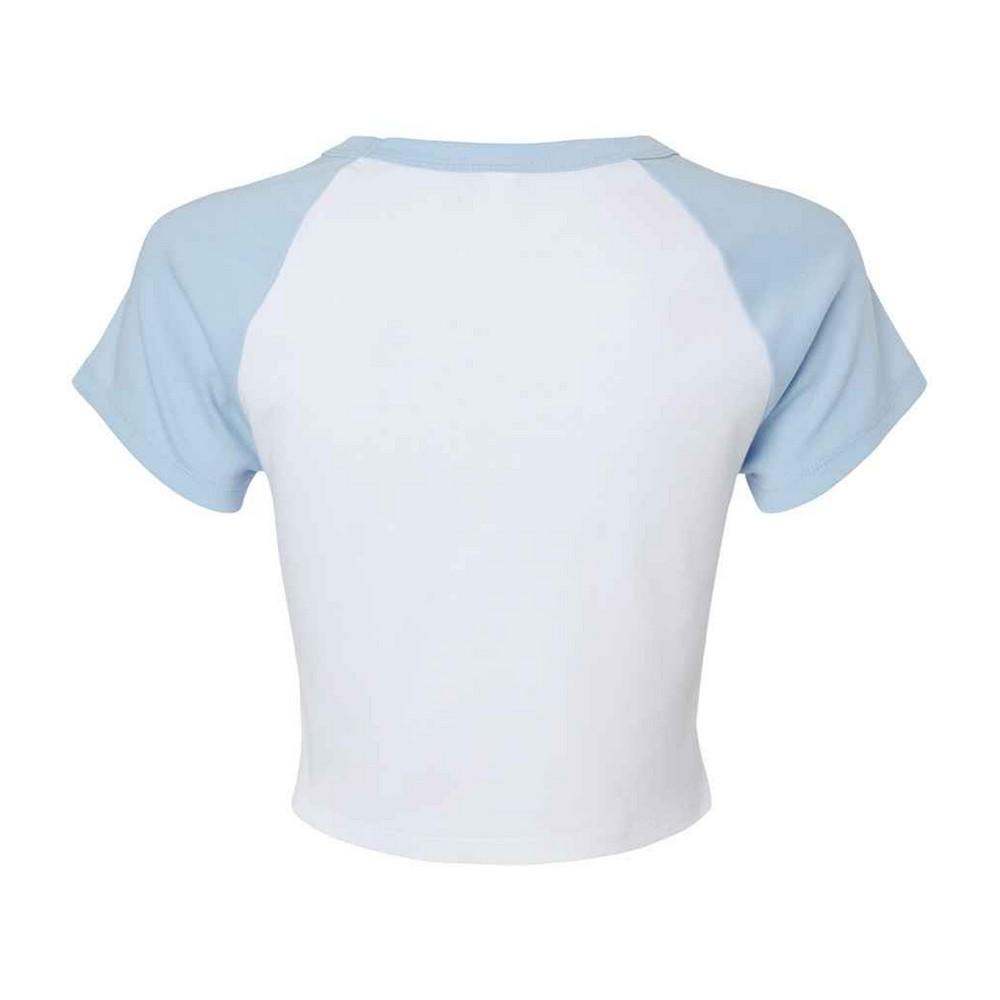 Bella + Canvas Womens/Ladies Micro-Rib Raglan Crop Top