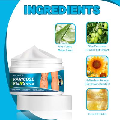 Крем для ухода за венами, крем для массажа ног, снимает боль при варикозном расширении вен на ногах