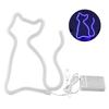 Cat Shaped Neon Sign LED Neon Light Decorative Art for Wedding Party USB/Battery PoweredBlue