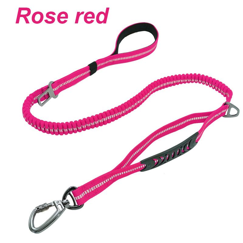 Нейлоновый светоотражающий многофункциональный выдвижной светоотражающий амортизирующий поводок для домашних животных, для обучения бегу, для больших собак, пряжка безопасности автомобиля
