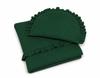 Muslin Quilt with Filling and Flat Pillow with Ruffles - Set of 2, Forest Green