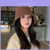 Однотонная панама для женщин, зимняя, в корейском стиле, теплая, с защитой от солнца, для повседневной моды
