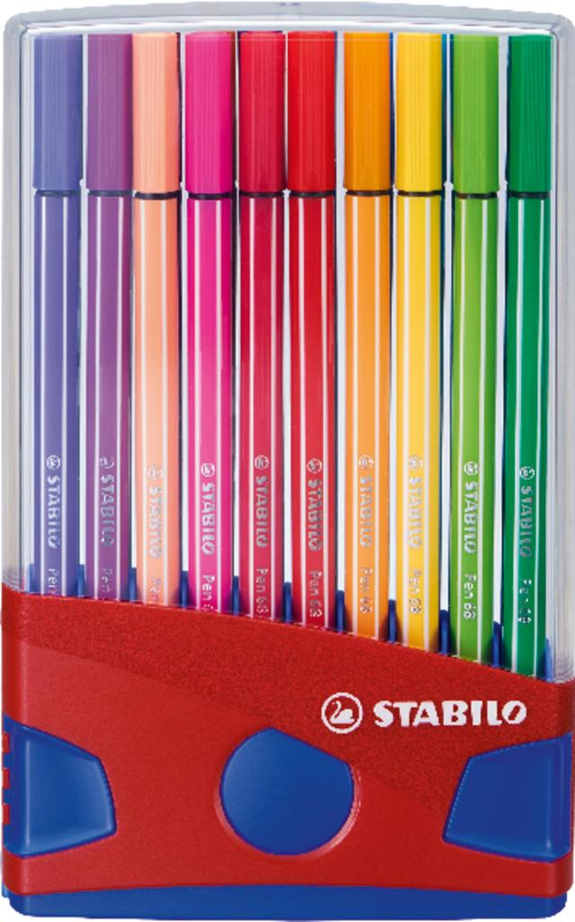 Stabilo Water-Based Pen 68 Color Parade, 20 Colors, 6820-04