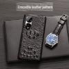 Чехол из натуральной воловьей кожи с черепом крокодила для Honor 30/30 Pro/30 Youth Edition — защитите свой телефон стильно!