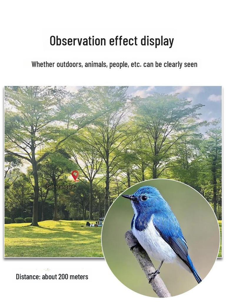 Монокулярный телескоп 80x100 HD с ночным видением в зеленом кожаном корпусе — мощный, портативный для концертов и использования на открытом воздухе, совместимый с мобильным телефоном